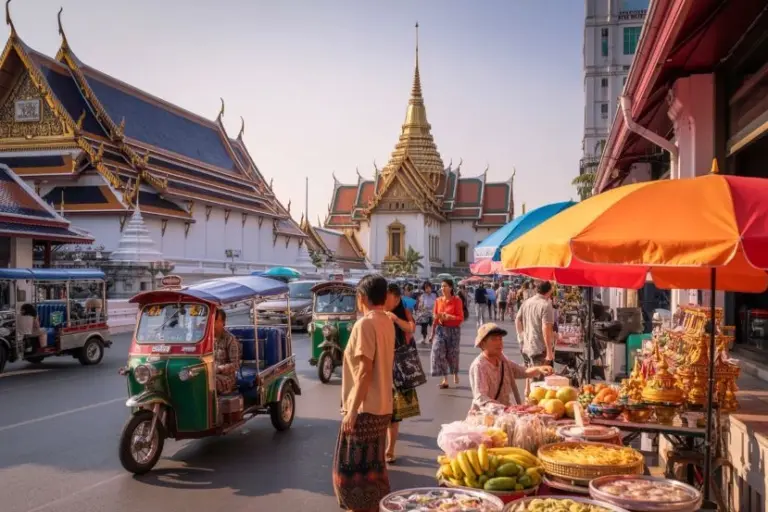 Đường phố ở Bangkok, Thái Lan nhộn nhịp người qua lại. Ảnh: Travel and tour world